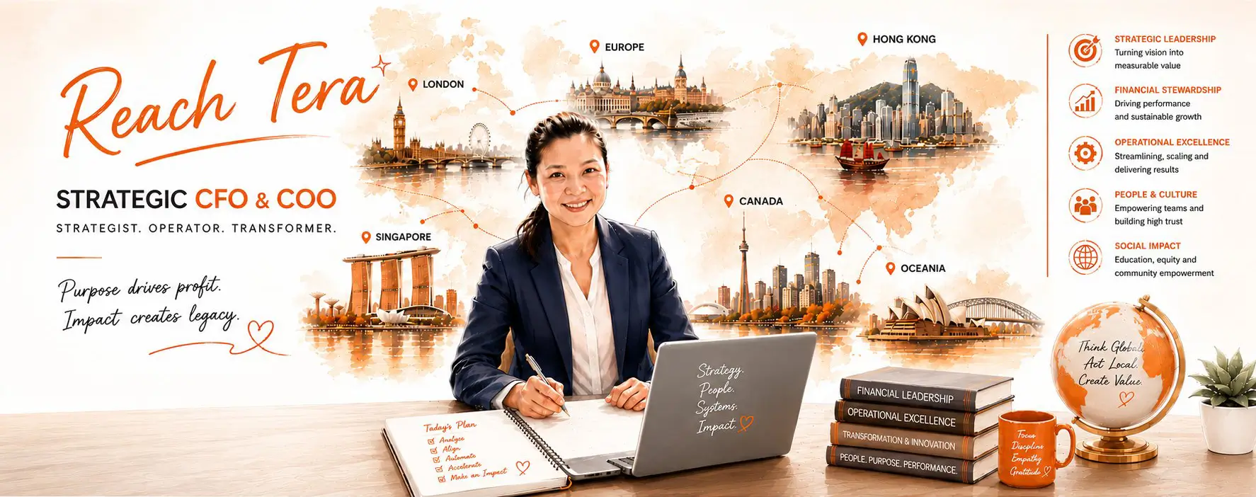 Reach Tera - Teresa, Strategic CFO and COO. Strategist, operator, transformer.